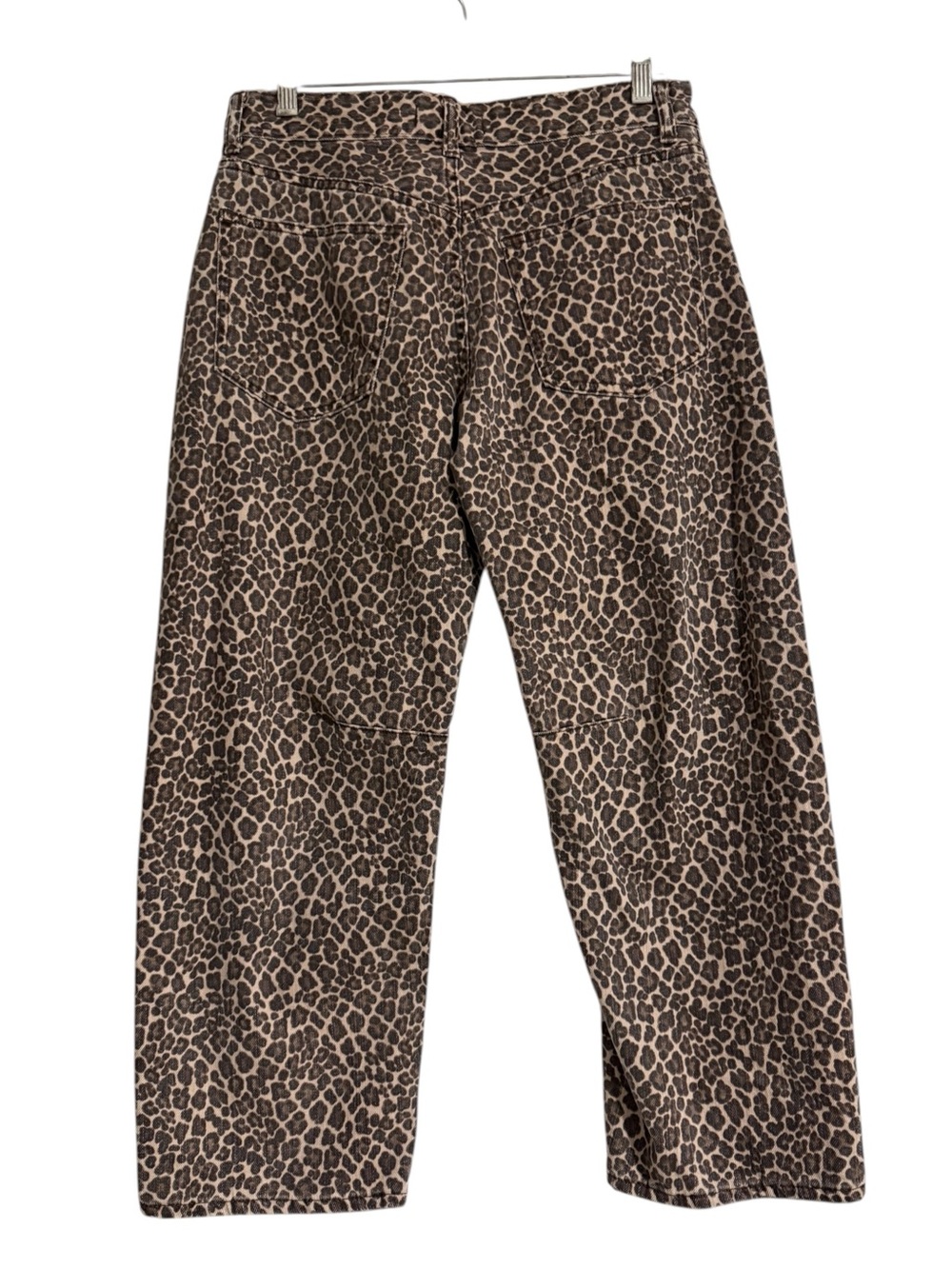 Madewell Leopard The Darted Barrel- Leg Jean size 26 Petite - Picture 6 of 8